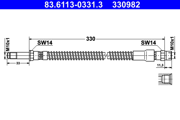 ATE 83.6113-0331.3 Bremsschlauch