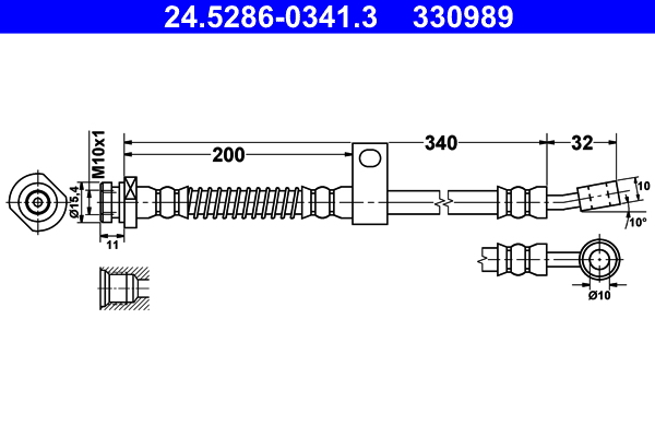 ATE 24.5286-0341.3 Bremsschlauch