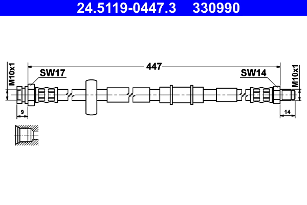 ATE 24.5119-0447.3 Bremsschlauch