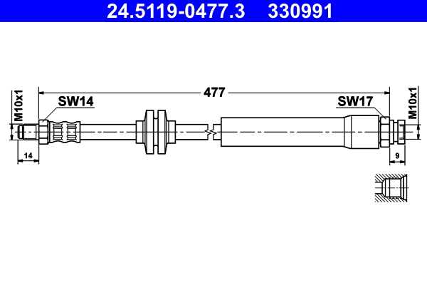 ATE 24.5119-0477.3 Bremsschlauch