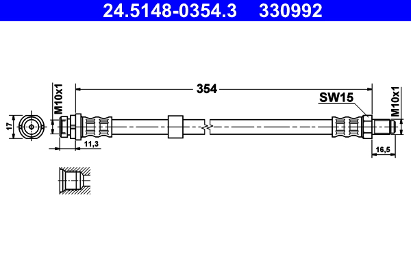 ATE 24.5148-0354.3 Bremsschlauch