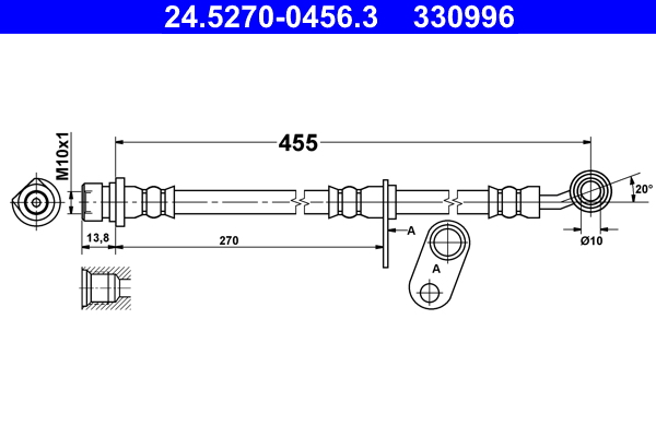 ATE 24.5270-0456.3 Bremsschlauch