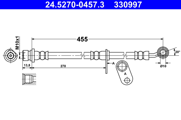 ATE 24.5270-0457.3 Bremsschlauch
