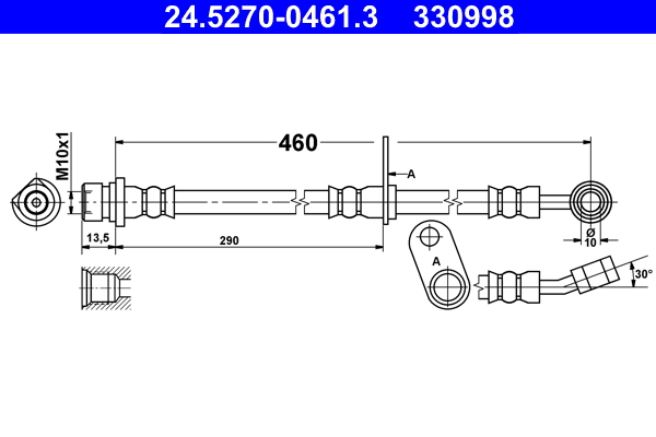 ATE 24.5270-0461.3 Bremsschlauch
