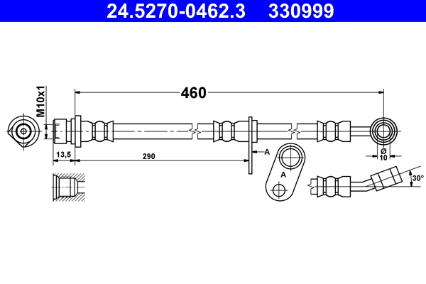 ATE 24.5270-0462.3 Bremsschlauch
