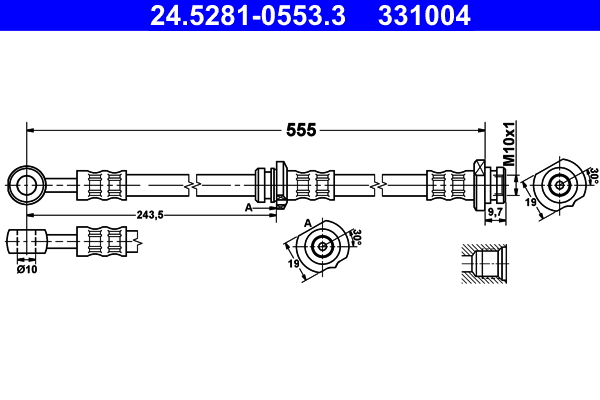ATE 24.5281-0553.3 Bremsschlauch