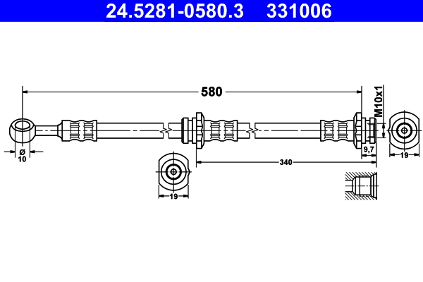 ATE 24.5281-0580.3 Bremsschlauch