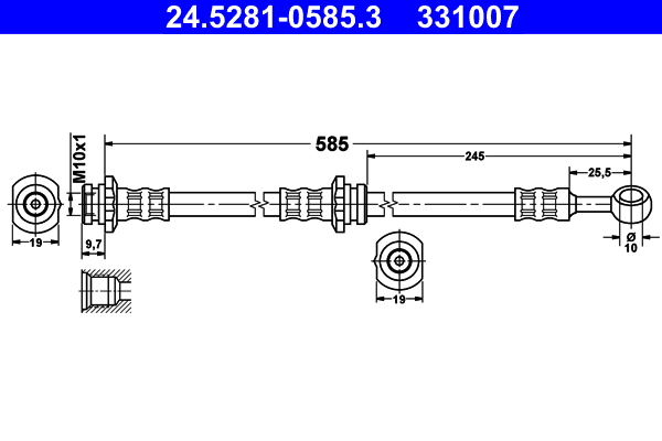 ATE 24.5281-0585.3 Bremsschlauch