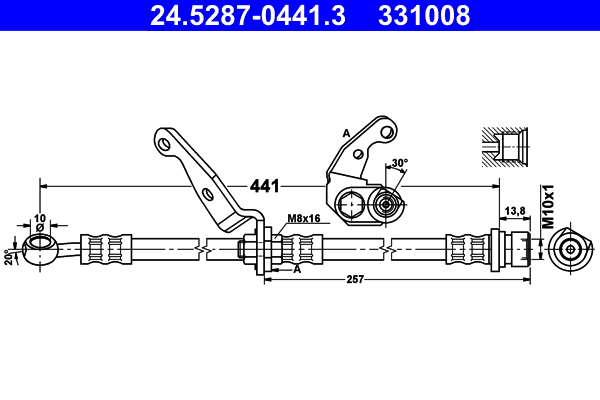 ATE 24.5287-0441.3 Bremsschlauch
