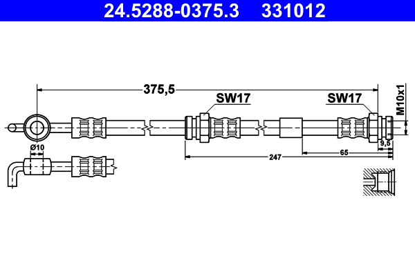 ATE 24.5288-0375.3 Bremsschlauch