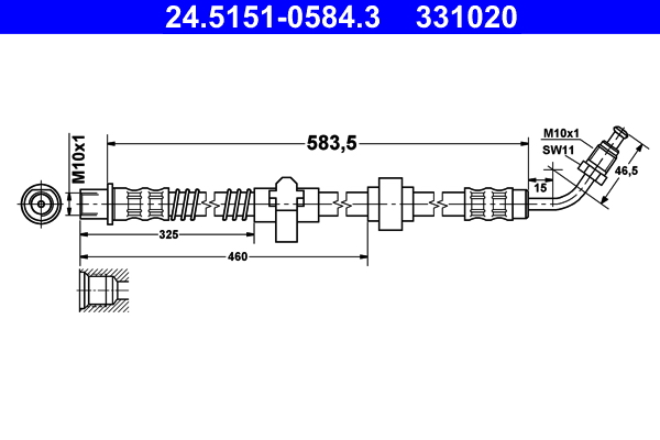 ATE 24.5151-0584.3 Bremsschlauch