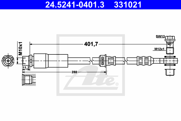 ATE 24.5241-0401.3 Flessibile del freno