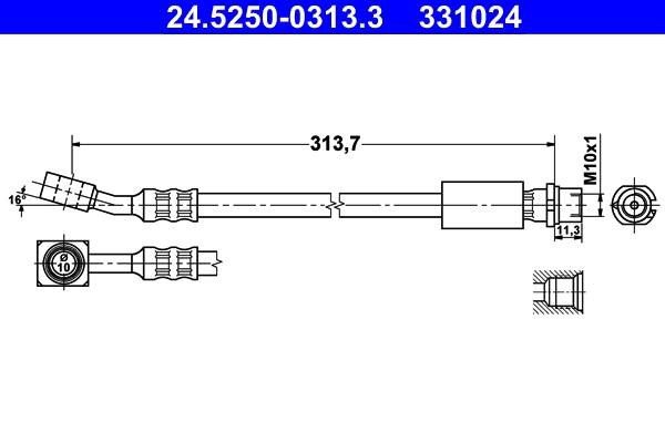 ATE 24.5250-0313.3 Bremsschlauch