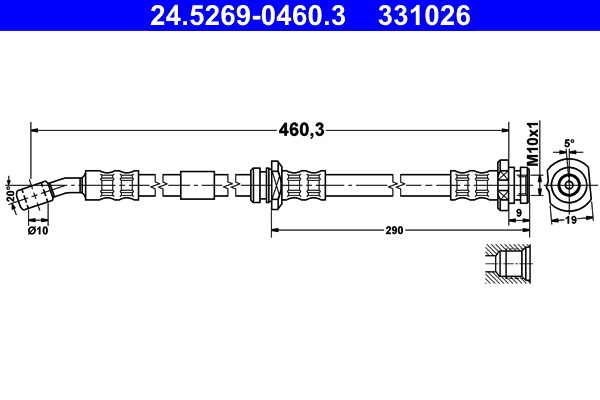 ATE 24.5269-0460.3 Bremsschlauch