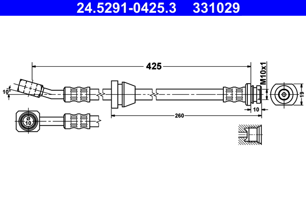 ATE 24.5291-0425.3 Bremsschlauch