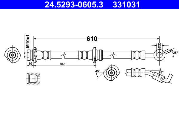 ATE 24.5293-0605.3 Bremsschlauch
