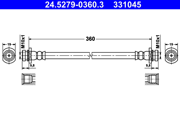 ATE 24.5279-0360.3 Bremsschlauch