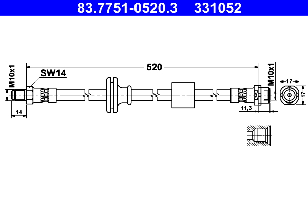 ATE 83.7751-0520.3 Bremsschlauch