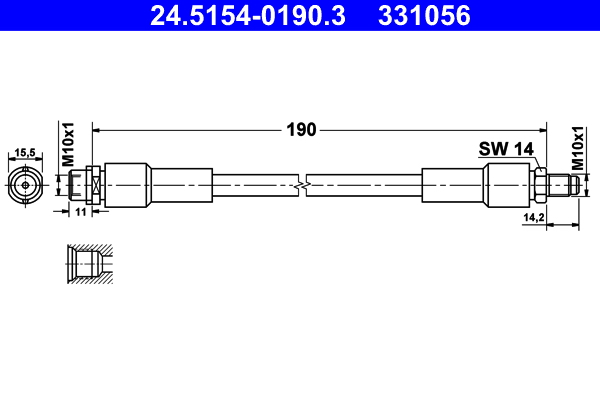 ATE 24.5154-0190.3 Bremsschlauch