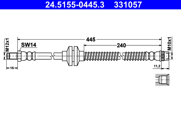 ATE 24.5155-0445.3 Bremsschlauch