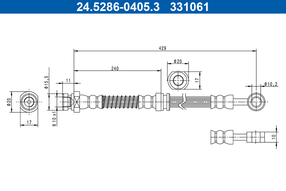 ATE 24.5286-0405.3 Bremsschlauch