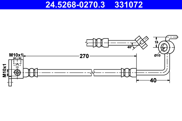 ATE 24.5268-0270.3 Bremsschlauch