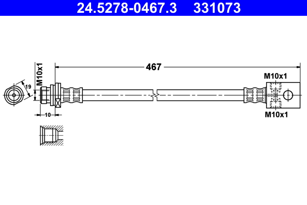 ATE 24.5278-0467.3 Bremsschlauch