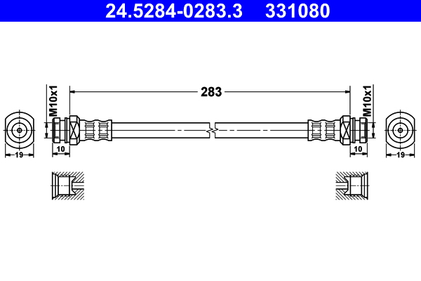 ATE 24.5284-0283.3 Bremsschlauch