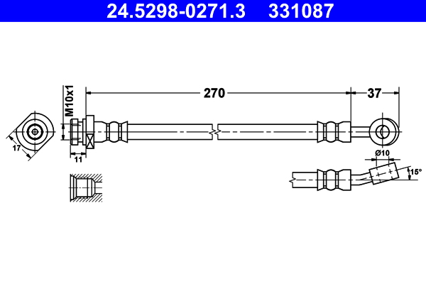ATE 24.5298-0271.3 Bremsschlauch