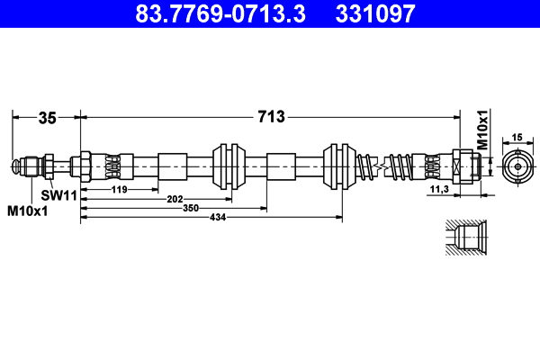 ATE 83.7769-0713.3 Bremsschlauch