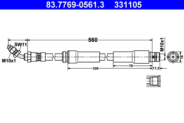 ATE 83.7769-0561.3 Bremsschlauch