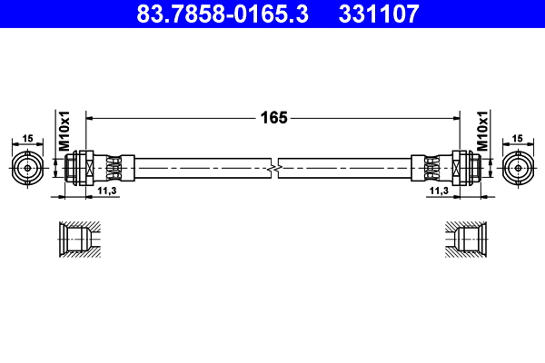 ATE 83.7858-0165.3 Bremsschlauch
