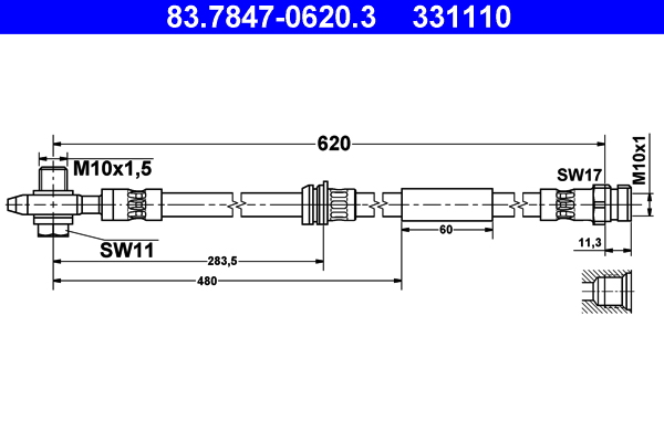 ATE 83.7847-0620.3 Bremsschlauch