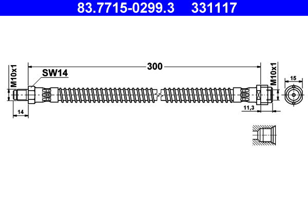ATE 83.7715-0299.3 Bremsschlauch
