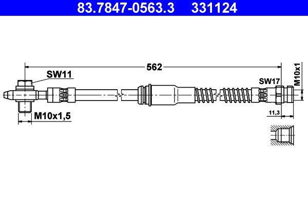 ATE 83.7847-0563.3 Bremsschlauch