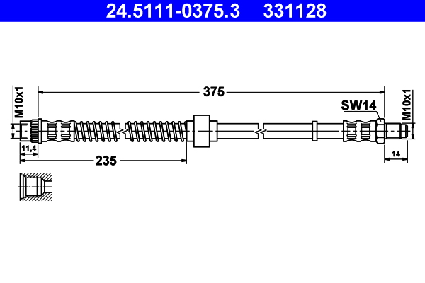 ATE 24.5111-0375.3 Bremsschlauch