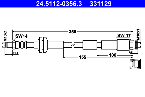 ATE 24.5112-0356.3 Bremsschlauch