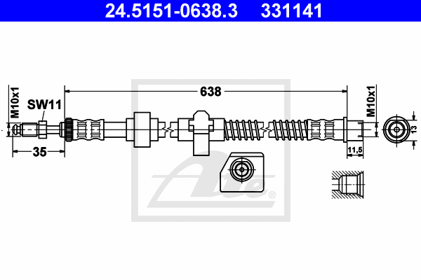 ATE 24.5151-0638.3 Flessibile del freno