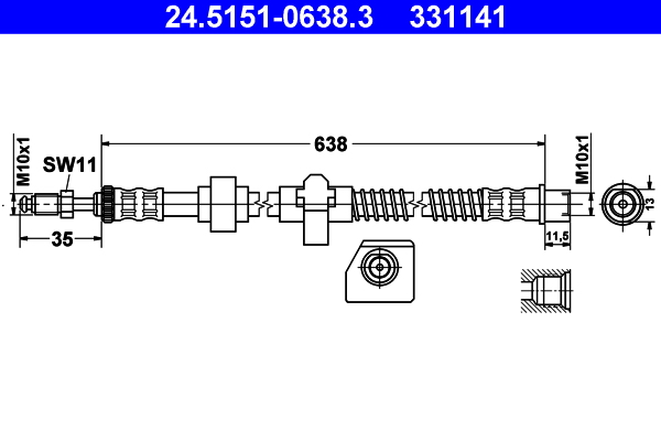 ATE 24.5151-0638.3 Bremsschlauch