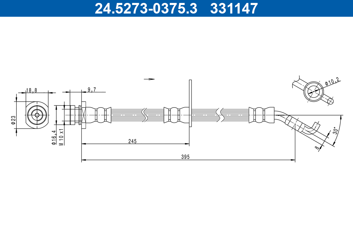 ATE 24.5273-0375.3 Bremsschlauch