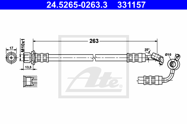 ATE 24.5265-0263.3 Flessibile del freno