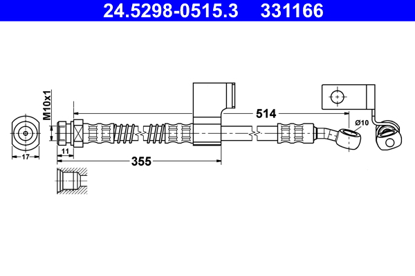 ATE 24.5298-0515.3 Bremsschlauch