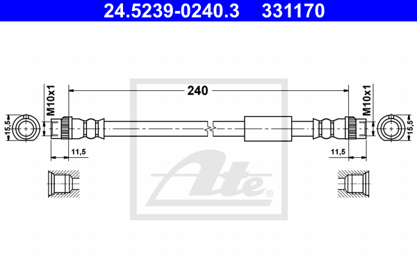 ATE 24.5239-0240.3 fékcső