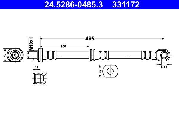 ATE 24.5286-0485.3 Bremsschlauch