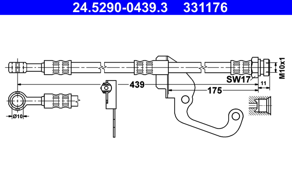 ATE 24.5290-0439.3 Bremsschlauch