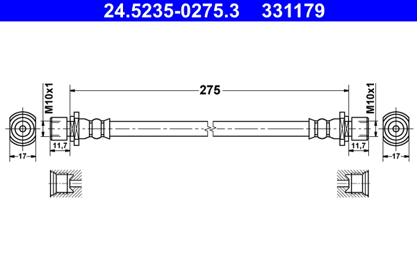 ATE 24.5235-0275.3 Bremsschlauch