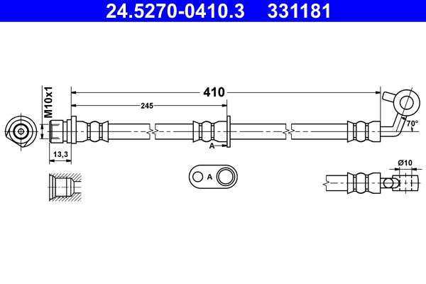 ATE 24.5270-0410.3 Bremsschlauch