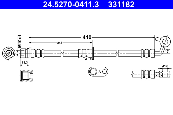 ATE 24.5270-0411.3 Bremsschlauch