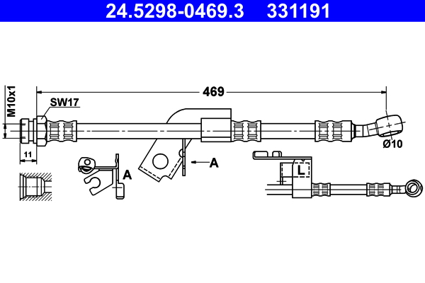ATE 24.5298-0469.3 Bremsschlauch