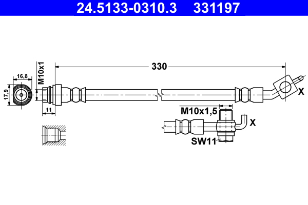 ATE 24.5133-0310.3 Bremsschlauch